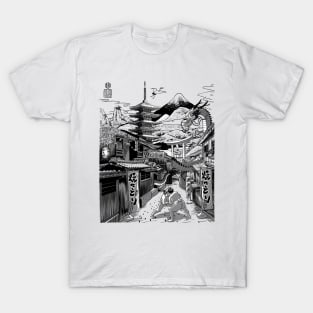 Alley in Japan with Dragon T-Shirt